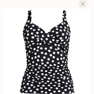Land’s End DDD-cup Sweetheart Wrap Underwire Tankini Top